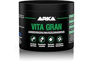 ARKA Vita Gran - 500 ml - Alimento granulado Rico en nutrientes para Colores Vivos y un Crecimiento Sano de los Peces en acuarios de Agua Dulce, prensado en frío.