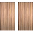 DecorAndDecor Acoustic Slat Wood Wall Panel and Ceiling Panelling Decorative 3D MDF 120 x 60 Walnut - 2 Pack