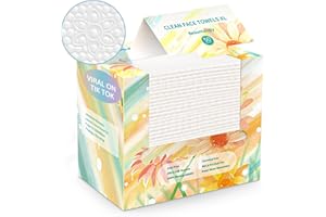 Beauntangly Disposable Face Clean Towels XL, Face Cloths for Skin Care, Thick Lint- free Ultra Soft Dry Wipes for Makeup Removing, Cleaning, Traveling, 10-Inch X 12-Inch, 50 Count 1 Pack
