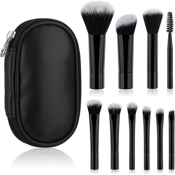 Fyearfly Mini Make-up Pinsel Set (10-teilig) - Ultraweiche Faserborsten, Für Unterwegs & Reisen