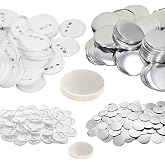 Neikafan 200 Pieces Buttons Plates 32 58 mm Custom Plates Spare Parts | for Making Plastic Sheet Metal Replacement 32 58mm Co