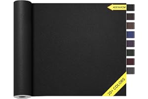 HOCOXW Simili Cuir Autocollant Noir, 40 x 160cm Patch de Réparation en Cuir Auto-adhésif, Patch Cuir Rénovation Pour Canapé, Siège de Voiture, Meubles, Sacs à Main, Vestes, Chaises.