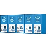 by Amazon Capsule caffè espresso decaffeinato compatibili con Nespresso, tostatura media, in alluminio, 100 unità, 5 confezio