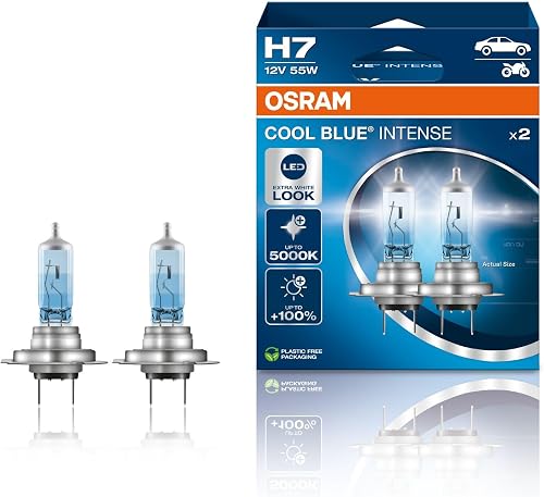 Mejores 3 Mecánicos Automotrices Especializados en EE.UU. 1 OSRAM COOL BLUE INTENSE H7, +100%
