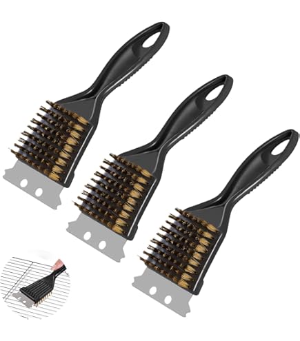 3-in-1 Brosse BBQ Avec Grattoir, PP Thermique Manche D'isolation