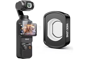 MINGVEN Magnetisches Weitwinkelobjektiv, kompatibel mit DJI Osmo Pocket 3, erweitertes Sichtfeld von 112°, mehrfach beschichtetes/optisches HD-Glas/Aluminiumrahmen