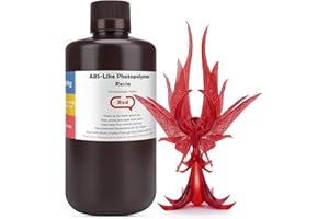 ELEGOO Żywica do drukarki 3D LCD/DLP, 405nm, podobna do ABS, LCD UV, szybkie utwardzanie, fotopolimerowa, wysoka precyzja, nie kruszy się, nietoksyczna, 1000 g, kolor czysty czerwony