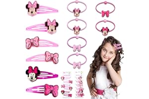YUMCUTE 12 Pièces Barrette Cheveux Fille, Mickey Minnie Accessoire Cheveux Fille pour Filles Exquise de Dessin Animé Cadeau pour Vie de Tous Les Jours Fêtes Spectacles Photographie et Festivals