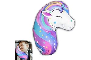 Beinou Coussin de Ceinture de Sécurité Enfant Protection Ceinture de Sécurité Protege Siege Rehausseur Voiture Coussin Cale Tete Voiture pour Filles Garçons Voyage, Polypropylène