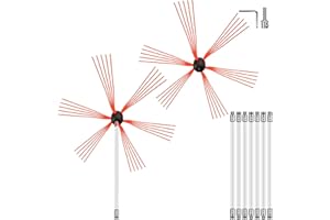 VEVOR Brosse de Cheminée de 8 Mètres Kit de Ramonage avec Une tête de Bross Supplémentaire en Nylon pour Poêle à Pellet pour Nettoyer Cheminées en Métal ou en Brique