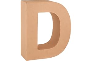 Glorex Letra D de cartón, Color Naturaleza, d (6 2029 104)