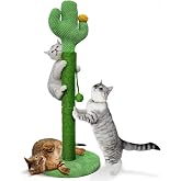 Mora Pets Scratching Post for Cats 83 cm Large Tree for Cats Cactus Scratchers Sisal Natural Green