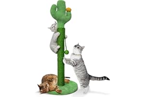 Mora Pets Rascador para Gatos de Poste 83cm Grandes Arbol para Gatos Cactus Rascadores de Sisal Natural Grün