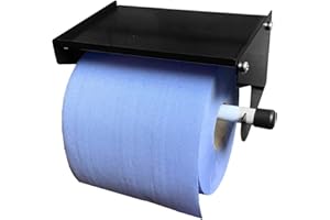 MegaMaxx Blue Roll Dispenser Wall Mounted - Blue Roll Holder With Storage Shelf - Industrial Paper Towel Dispenser And Holder - Ideal For Office, Home, Warehouse, Workshop, Factory