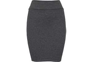 Fashion Star Ladies Womens High Waisted Stretch Pencil Elasticated Bandage Bodycon Mini Skirt