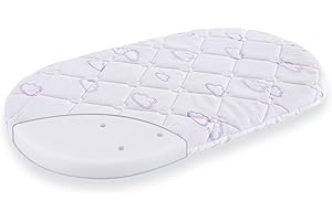 TRÄUMELAND Traeumeland Mały materac owalny do przenoszenia łóżeczka dziecięcego, 28 x 73 cm