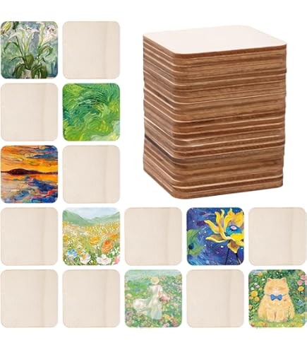 Holzquadrate Zum Basteln 17x17cm - Gelaserte Sperrholz-Quaderate Für Deko & Modellbau