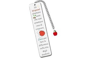 HZBLAZ Preferiti Insegnante Segnalibri Giorno Apprezzare Regalo Uomini Grazie per fare la differenza nella vita degli studenti Ricordo Compleanno Pensionamento Natale