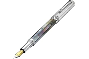 Wieczne pióro Xezo Maestro z czarnym koralem, średnia stalówka. Chromowane. Wyprodukowane ręcznie, każde pióro jest unikalne