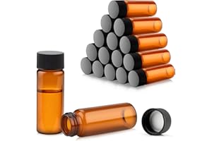 TXXATX 10 ml Probe Glasflaschen 30 Stück Glass Bottle Braun Mini Glasflaschen mit Schraubverschluss Laborflasche Kleine Probe Fläschchen Probenbehälter für Aufbewahrung Versiegelung Umverpackung