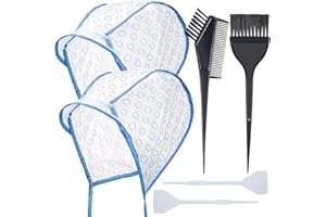 ACEHOME Hair Highlights Coloring Dye Tool Set, 2 Hair Disposable Tipping Frosting Cap, 2 Hook Needle with Hair Coloring Brush and Hair Dye Comb set for Salon Home Use Hair Coloring Supplies