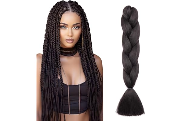 Extensiones de pelo trenzado en 4 tonos, degradado, trenzas extra grandes, extensiones trenzadas de pelo de gran tamaño, para trenzado enroscado, de 60 cm, 1 paquete
