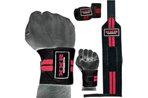 XXR Power Wrist Wrap Wraps Supports Gym Workout Fist Straps ZOR Weight Lifter Exercise Fitness BLACK