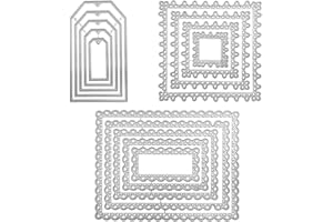 FineGood 3 set di fustelle per la fabbricazione di carte, geometria metallo fai da te fustellatura cornici fustellature stencil per la decorazione dell'album Scrapbooking