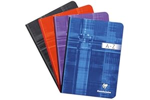 Clairefontaine 9549C Un rubrica Brochure con dorso in tela - A5 14,8x21 cm - 192 pagine a quadretti piccoli - Carta Bianca 90g - copertina in carta laminata - colore casuale