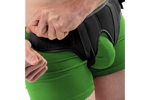 aHeal Mutande per ernia inguinale uomo - Slip ernia inguinale uomo con cintura ernia inguinale uomo - Cinto ernia inguinale uomo per sollievo dal dolore - 2: 89.5-97 CM; 35-38.1", Nero