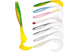 Halinuia 9 Stück weiche Kunstköder Hecht Köder Angeln Raubfischköder weicher Köder Meer aus Kunststoff für Angeln, Forelle, Hecht, Zander, alle Arten von Fischen