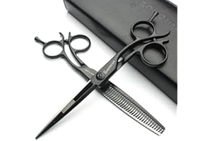 SHARONDS negro 6 pulgadas Profesional tijeras de peluquería peluquero herramientas especiales 440C Boutique (scissors set)