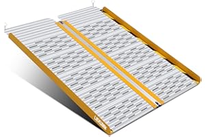 LIEKUMM Rampas para Silla de Ruedas Plegable 91 cm, Capacidad de Carga 300 kg, Rampa Silla de Ruedas de Aluminio para Escaleras y Escalones, Rampa para Silla de Ruedas de Uso Doméstico