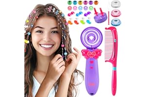 OBEST Hair Braiding Kit, 3in1 DIY Hairstyle Twist Braiding Electric Tool,Hair Accessories Girls Toys Age 7-12 Kids Hair Beads,Princess Decoration Braiding Machine for Girl Birthday