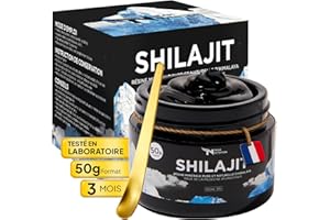 TN TEAM NUTRITION SHILAJIT TEAM NUTRITION | Résine Pure Grade Or de l’Himalaya | Haut en Acide Fulvique | Testé & Certifié En France | Énergie, Immunité, Articulations | Vegan, Sans Additifs, Marque en Française (50g)