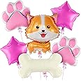 KatchOn, Dog Balloon for Puppy Party - 28 Inch, Pack of 6 | Paw Balloons, Paw Print Balloons | Dog Birthday Party Supplies, Puppy Balloons for Birthday | Puppy Birthday Decorations, Dog Party Favors