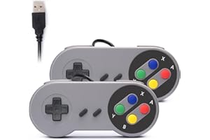 Link-e : 2 X Super Nintendo SNES USB Controller Kompatibel mit PC/MAC