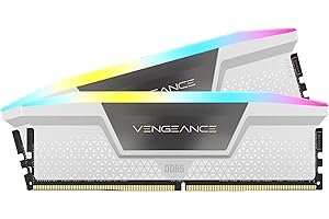 Corsair Vengeance RGB DDR5 32GB (2x16GB) 6000Mhz C36 Memoria per Desktop (Perfiles XMP 3.0 Personalizados, Factor de Forma Compacto, Optimizadas para Intel) Blanco