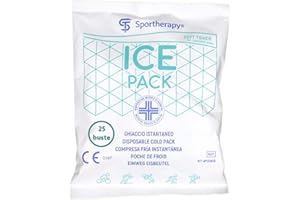 SPORTHERAPY Ghiaccio Istantaneo 250g | Buste in TNT 14x18 cm | Crioterapia Professionale | Dispositivo Medico Certificato | 25 Buste