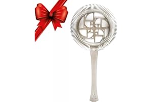 Kidia Strainer Geometric Lines – Colino Barman Hawthorne in Acciaio Inossidabile 304 – Design Ergonomico per Throwing – Filtraggio Professionale Cocktail – Made in Italy con Zainetto Barman incluso