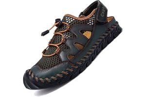 Csgkag Sandales de Marche Homme Bout Fermé Sandales ​Eté Sandales de Randonnée de Plage de Sport De Plein Respirant Decontracte