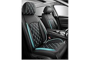 ALKANI SitzbezüGesets Für VW Tiguan 2016 2017 2018 2019 2020 2021 2022 2023 SEL R-Line Elegance,Schonbezug Leder,Autositz-Auflage Universal Leder Auto-SchonbezüGe Wasserdicht Sitzschoner,PU Leder Sitzschoner
