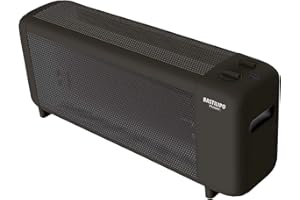 Bastilipo - PRC-1500N, Placa radiante de mica compacta, 750/W1500W, termostato, color negro