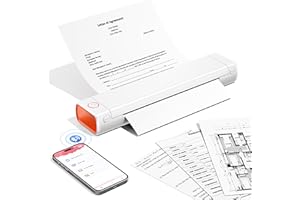 Phomemo M08F przenośna drukarka mobilna A4 – drukarka termiczna Bluetooth, bezprzewodowa drukarka podróżna, obsługuje papier termiczny A4, kompatybilna z systemem Android i iOS