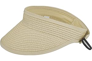 UTOWO Unisex Kids Straw-Sun-Visor-Hat Summer Wide-Brim Beach Visor Caps for Baby Boys Girls (Fit 3-7T)