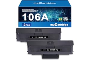 MYCARTRIDGE Toner hp 106A Sostituzione per toner 106A per toner hp laser mfp 137fnw Compatibili per HP Laser 107a 107w 107r per MFP 137fnw 137fwg 135w 135a 135r 135wg (2 Nero, con Chip)