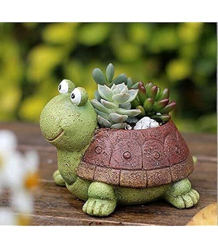 Vasetto In Ceramica Per Piante Grasse A Forma Di Gatto - Con Vassoio In Bambù (8,9x8,9x7 Cm) - Pianta Non Inclusa - 6