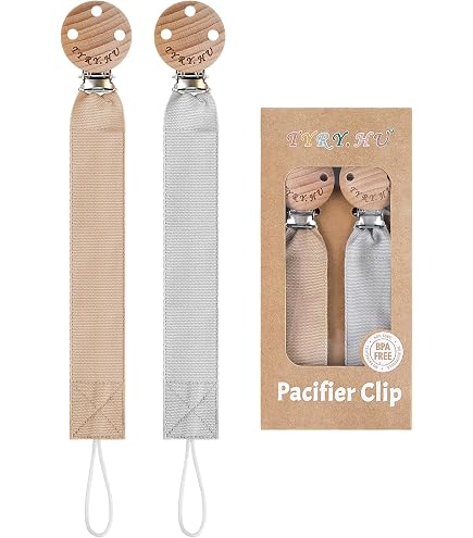 Attache-sucette Pour Bébé En Tissu Doux – Lot De 2, Sans BPA – Compatible Avec Toutes Les Tétines