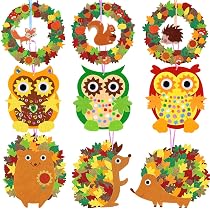 14-teiliges Herbst Bastelset Für Kinder – Mit Blättern, Transfer-Aufklebern & Papier Für Fensterbilder & Kränze