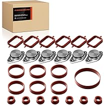 EFUTURETIME 6 X Jeux De Joints Collecteur D'Admission 22mm, Bouchon Clapet Admission De Remplacement Compatible Pour E87 E46 E90 E91 E92 E93 E39 E60